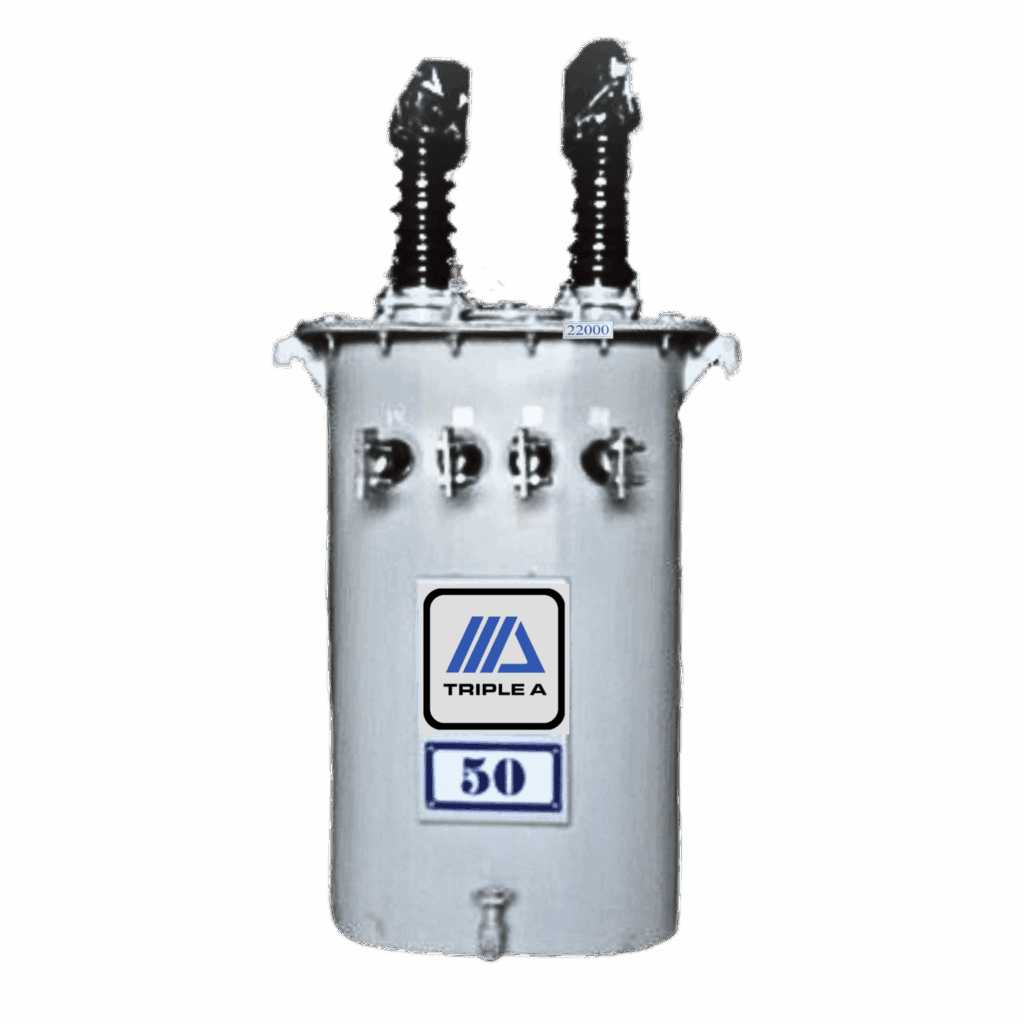 หม้อแปลงไฟฟ้า 50 KVA 1 P ระบบ 22000 - TRIPLE A