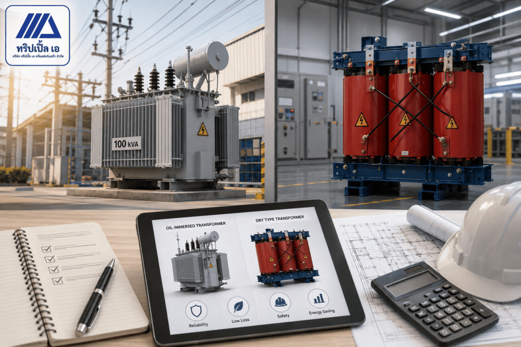 คู่มือเลือกซื้อหม้อแปลง 100 kVA เลือกแบบไหนให้เหมาะกับธุรกิจของคุณ
